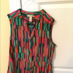 Multicolored sleeveless blouse